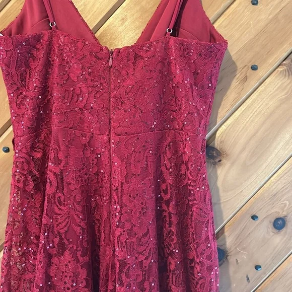Lulus Endless Enchantment Red Sequin Lace Maxi Dress - Picture 11 of 12